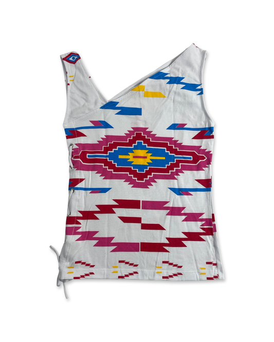 Native Design Women's Sleeveless Top, White