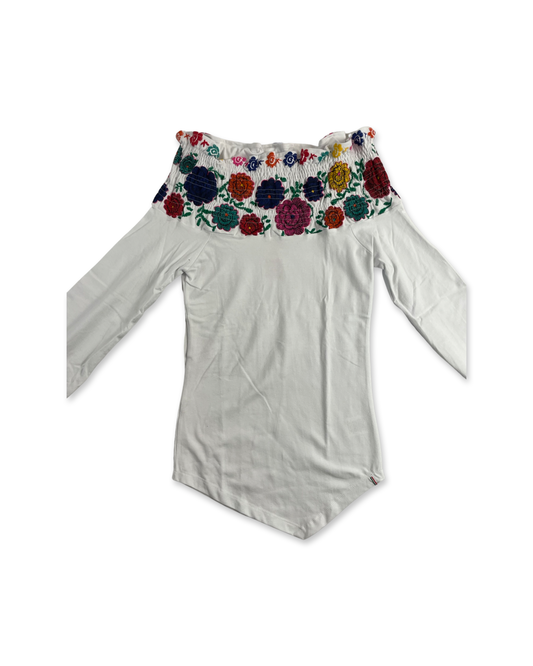 Flower Huipil Women's Long Sleeve and Collar