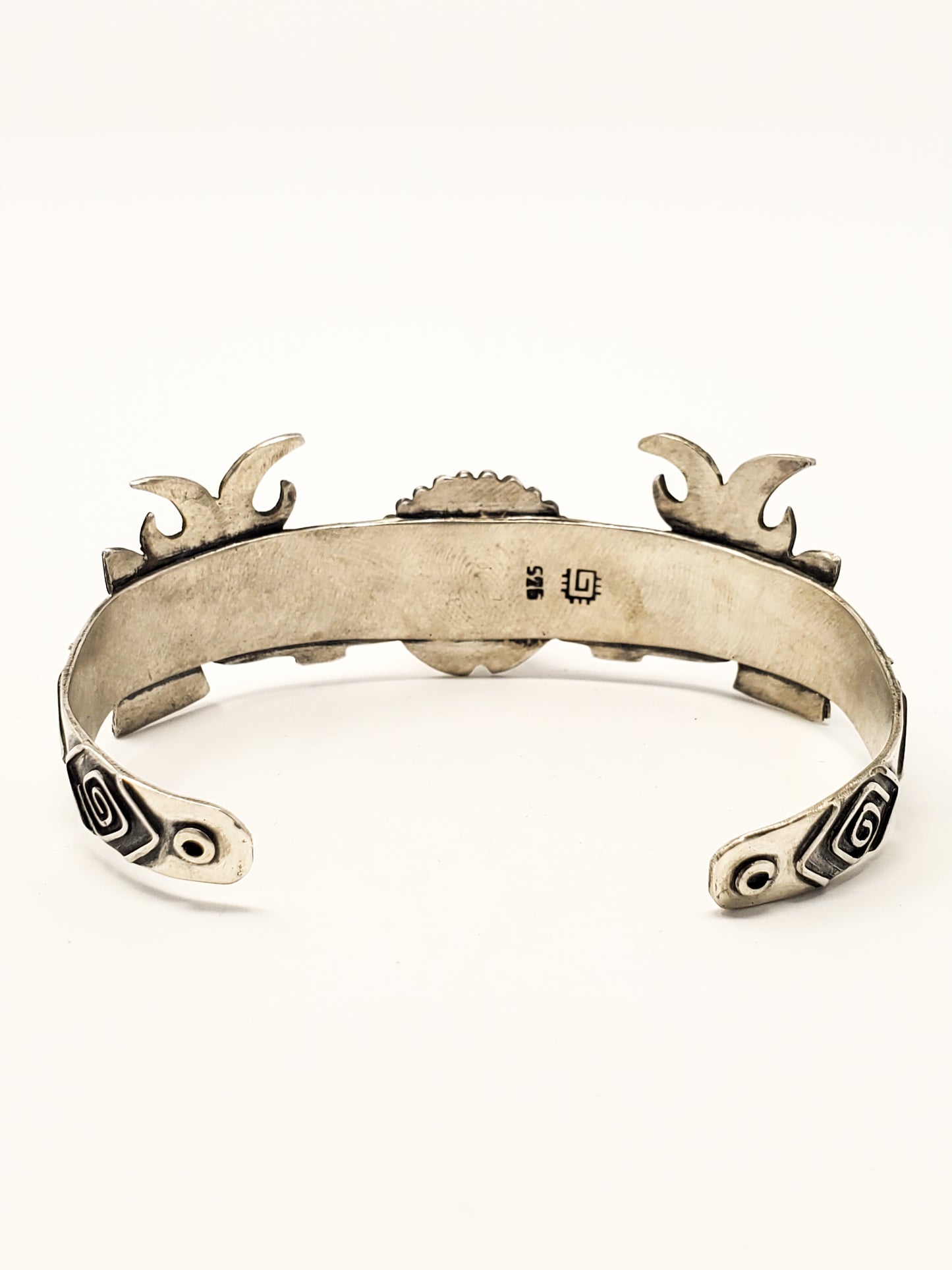 Mazatl (Deer) Peyote Silver Bracelet