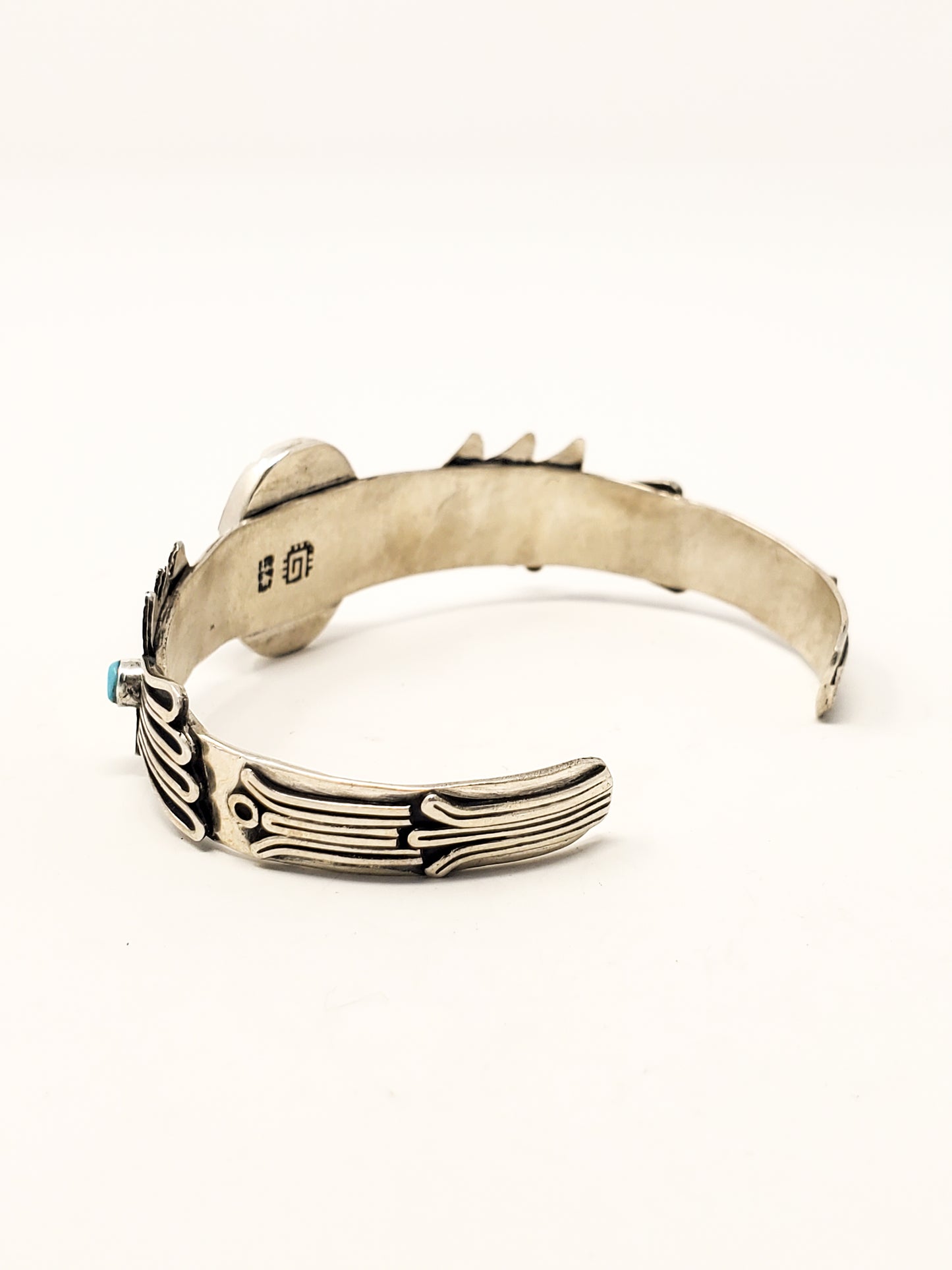 Cuauhtli (Eagle) Peyote Silver Bracelet