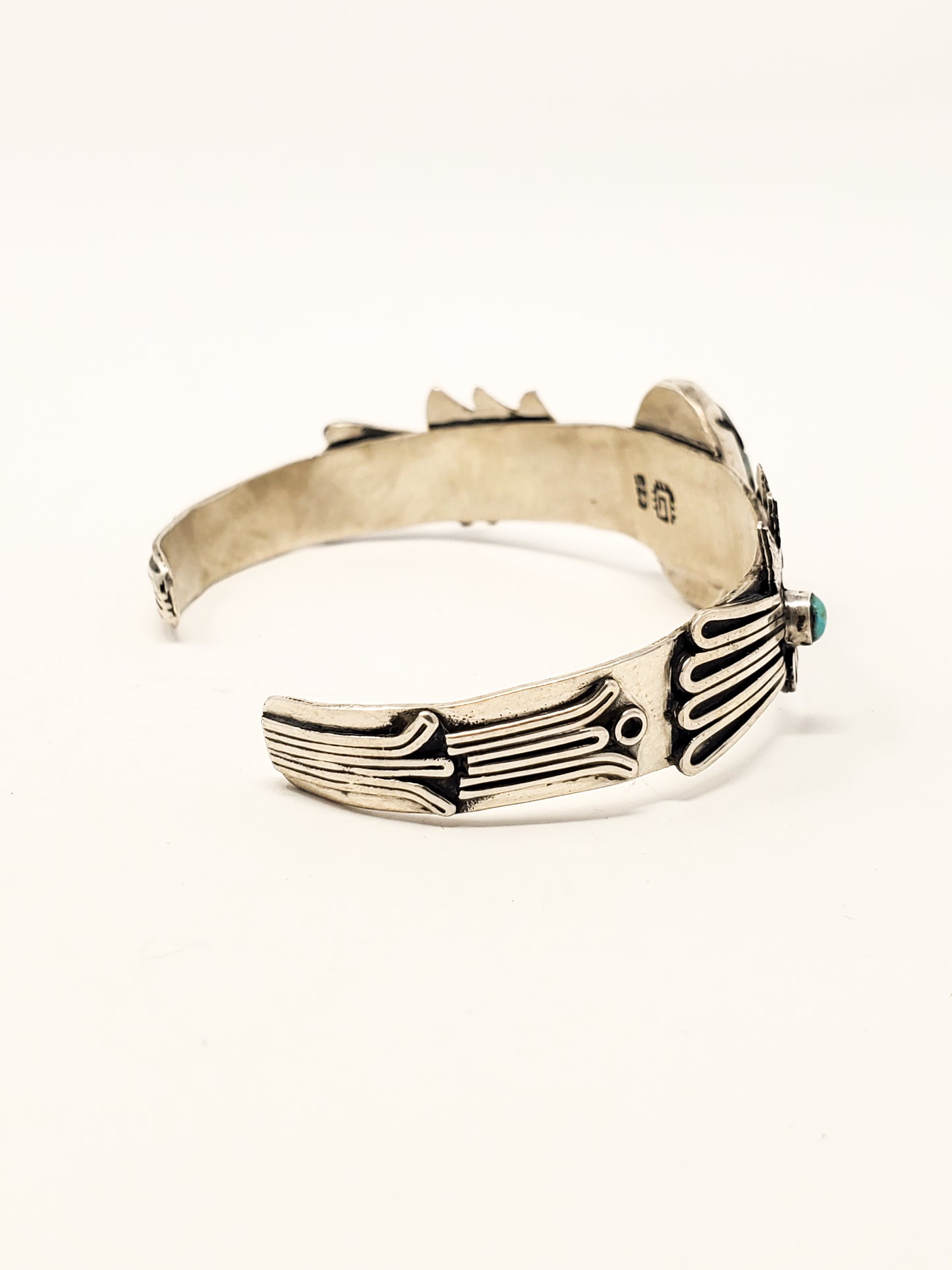 Cuauhtli (Eagle) Peyote Silver Bracelet
