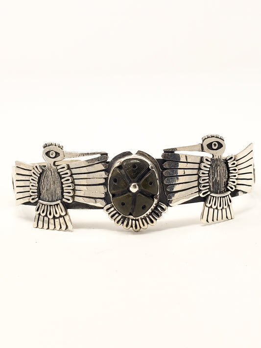 Hummingbirds Peyote Silver Bracelet