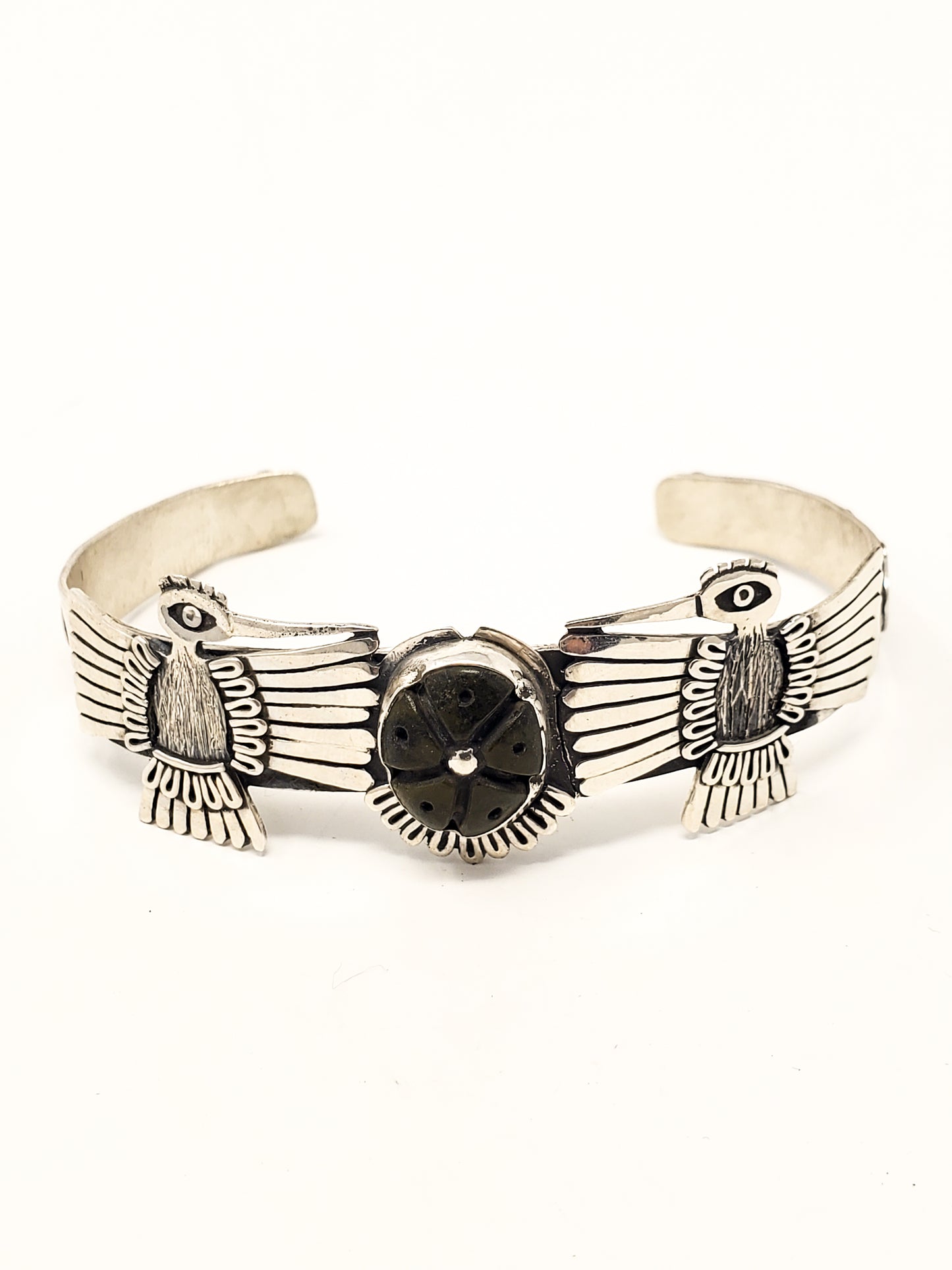 Hummingbirds Peyote Silver Bracelet