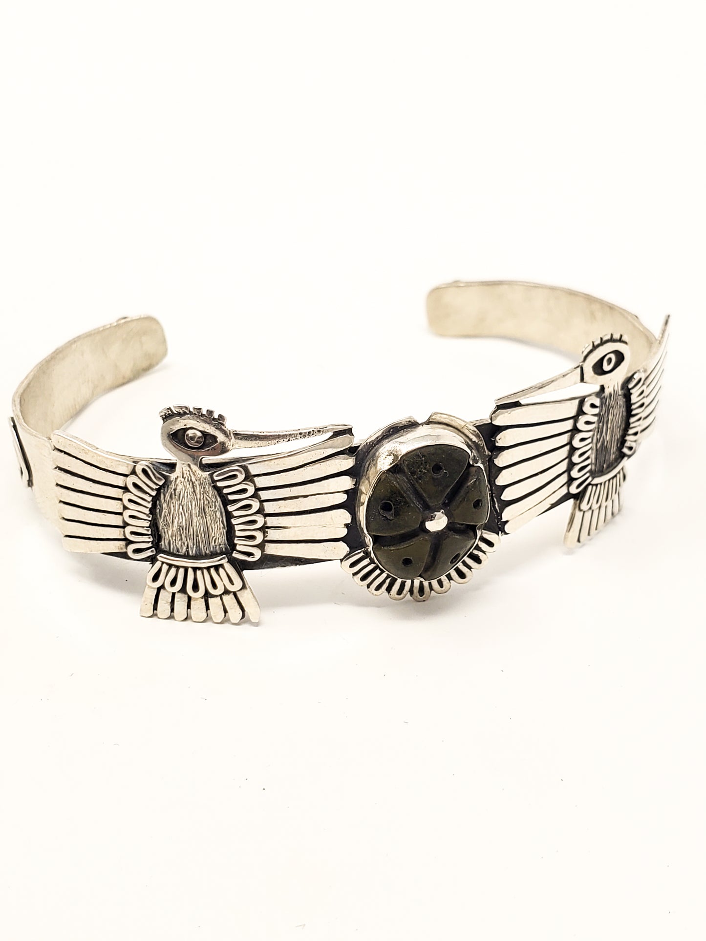 Hummingbirds Peyote Silver Bracelet