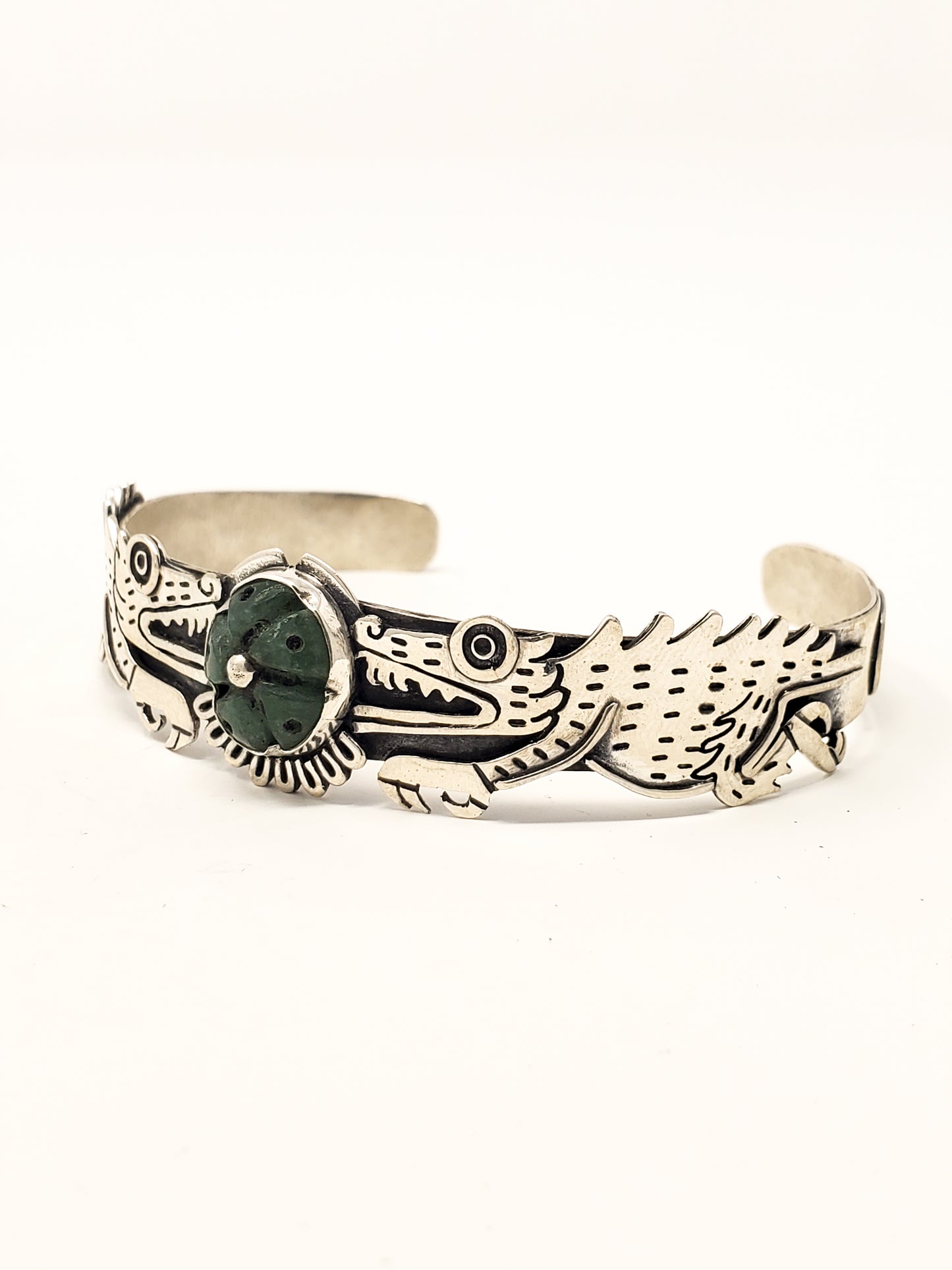 Alligators Peyote Silver Bracelet