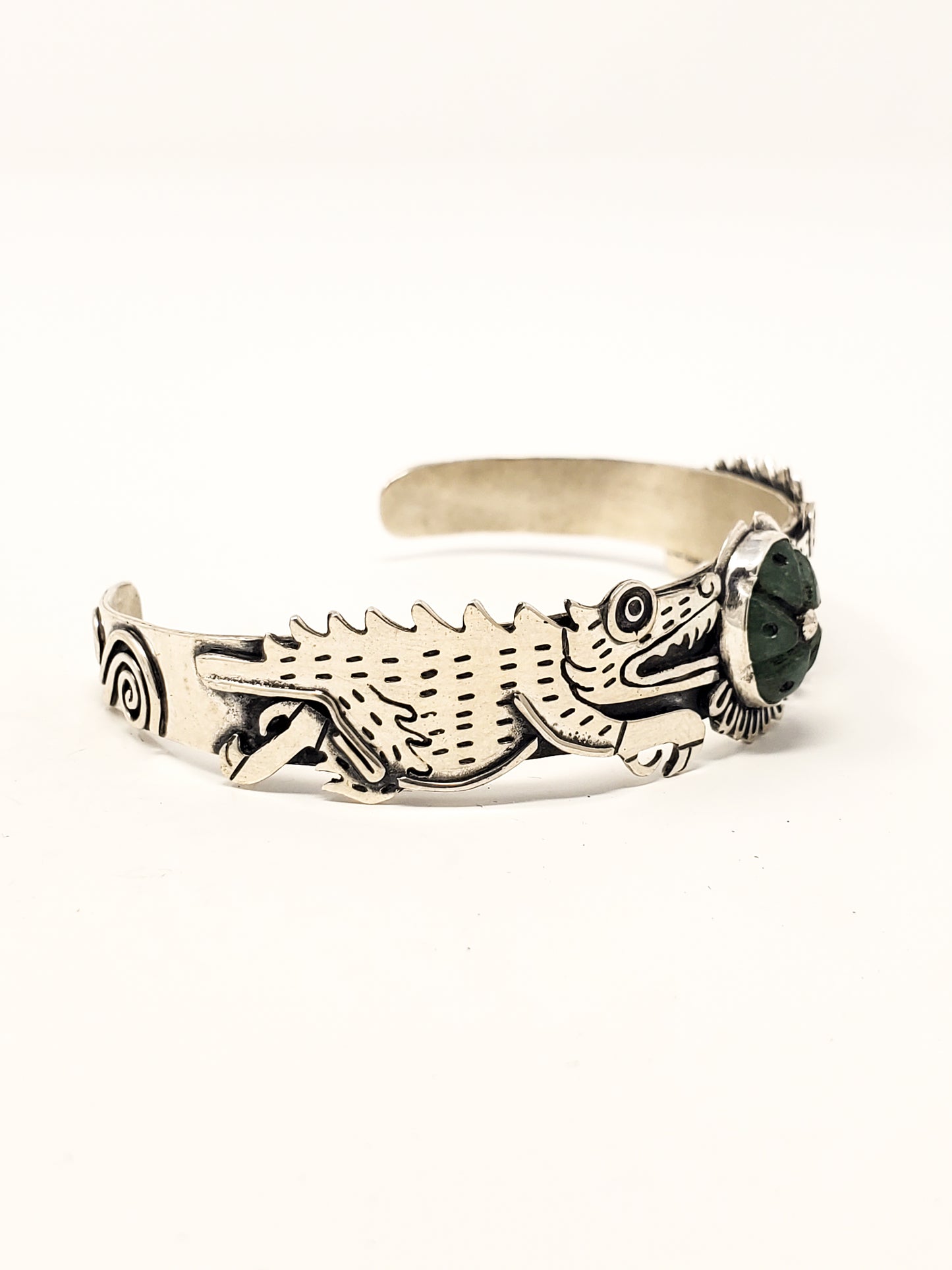 Alligators Peyote Silver Bracelet