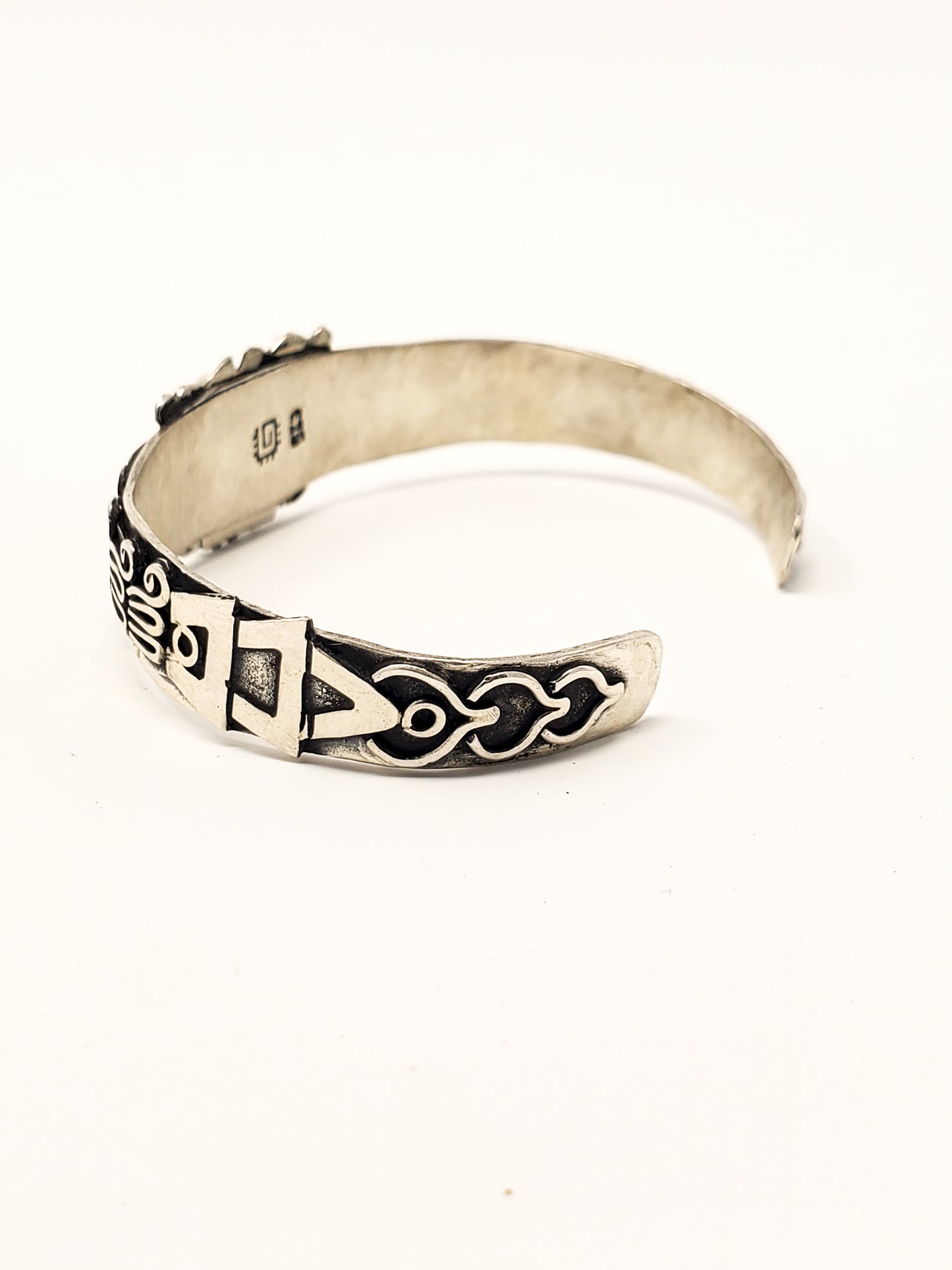 Quetzalcoatl Peyote Silver Bracelet