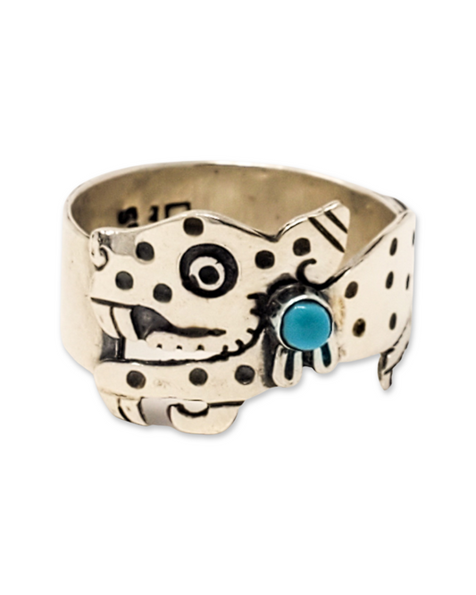 Jaguar with Turquoise Ring