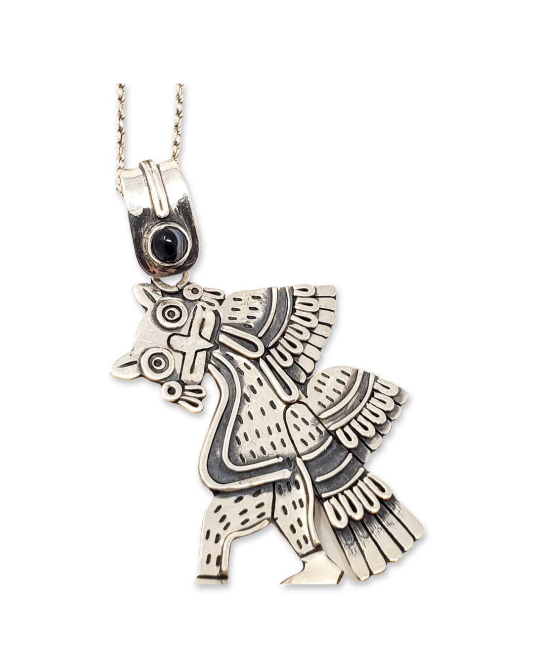 Owl Jade Peyote Pendant
