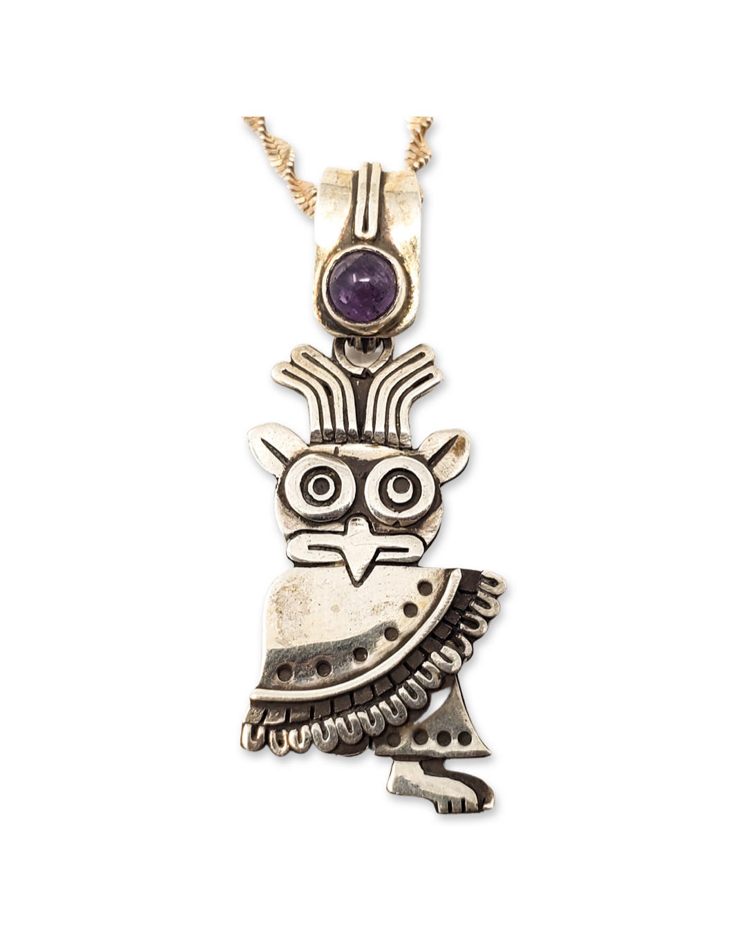 Amethyst Owl Pendant